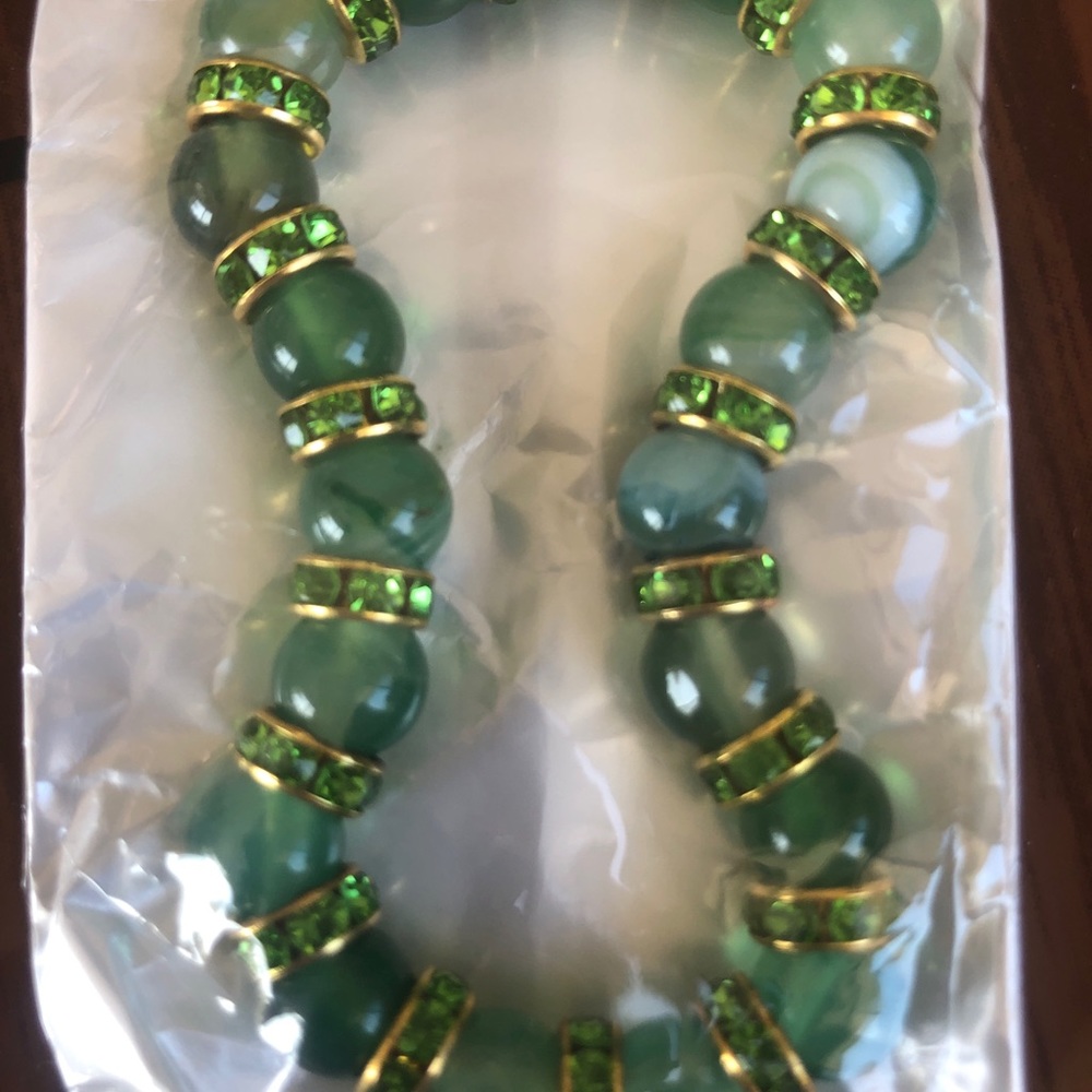 Green Onyx All-Natural Stone Bead Bracelet